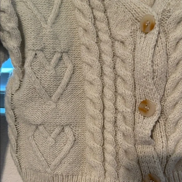 ROMWE Cream Cable Knit Cardigan - Picture 3 of 7
